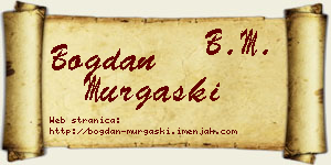 Bogdan Murgaški vizit kartica